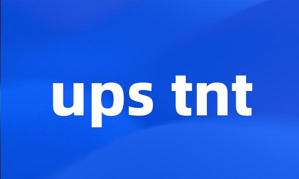 ups tnt