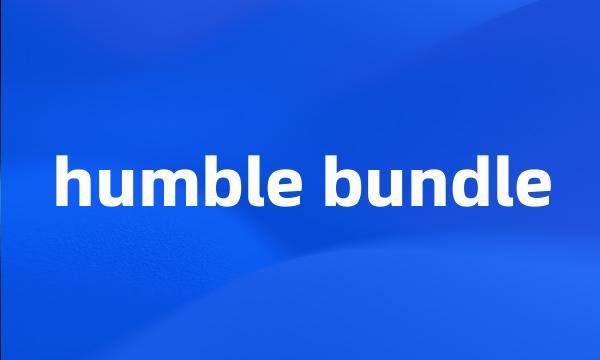 humble bundle