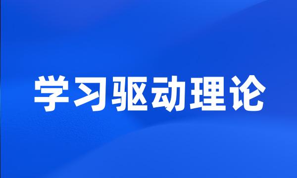学习驱动理论
