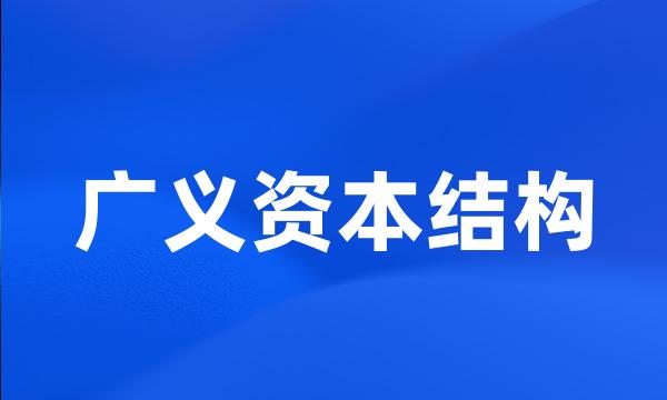 广义资本结构