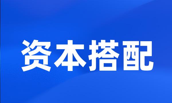 资本搭配