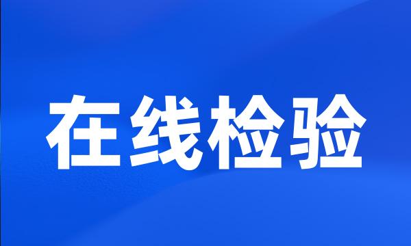 在线检验