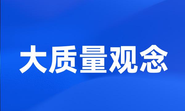 大质量观念