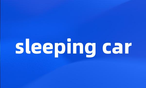 sleeping car
