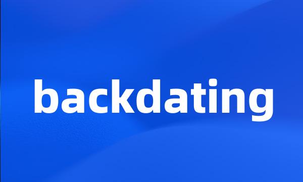 backdating