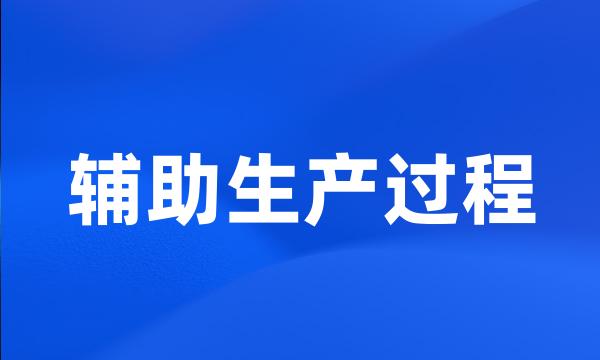 辅助生产过程