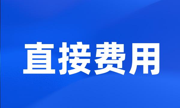 直接费用