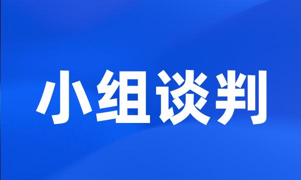 小组谈判
