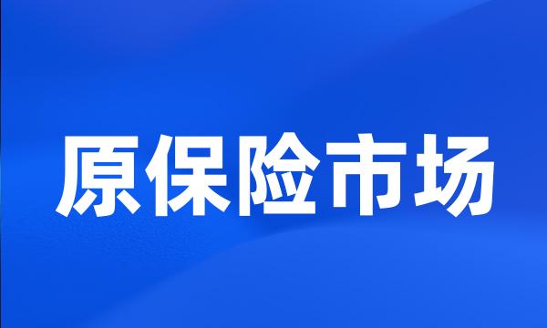 原保险市场