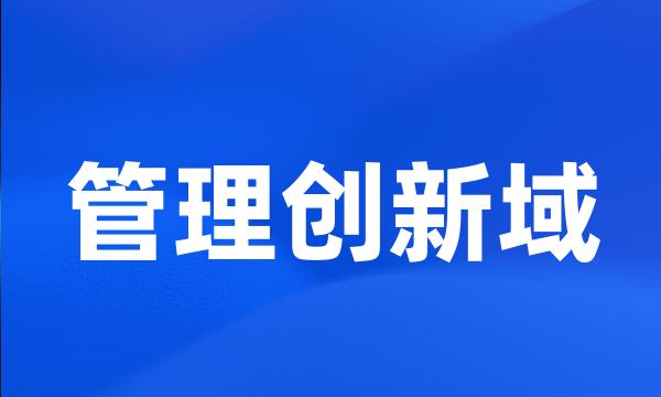 管理创新域