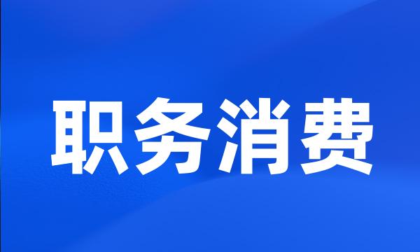 职务消费