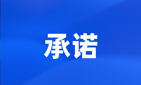 承诺