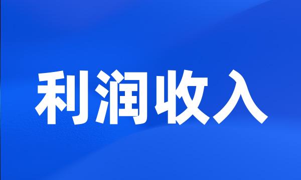 利润收入
