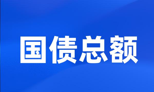 国债总额