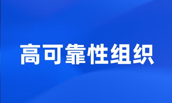 高可靠性组织