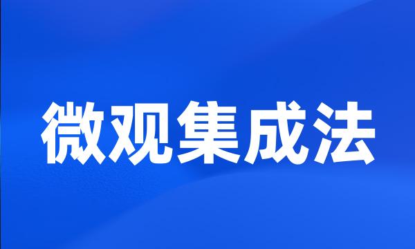 微观集成法