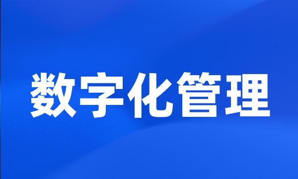 数字化管理