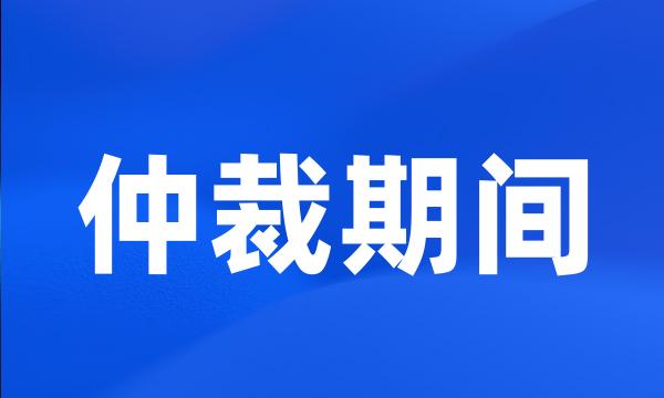 仲裁期间