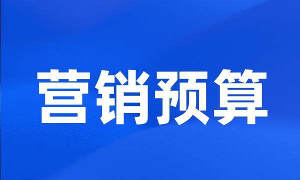 营销预算