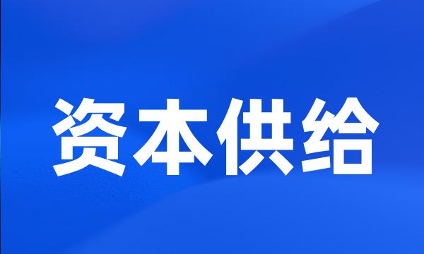 资本供给