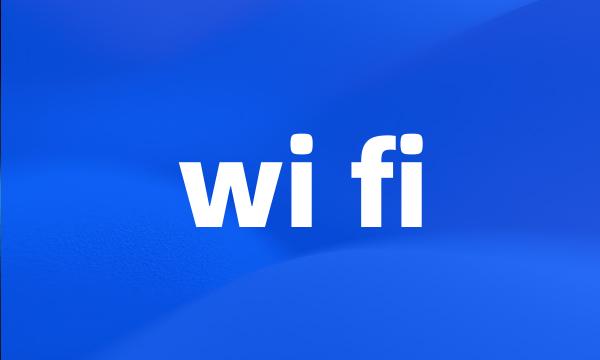 wi fi