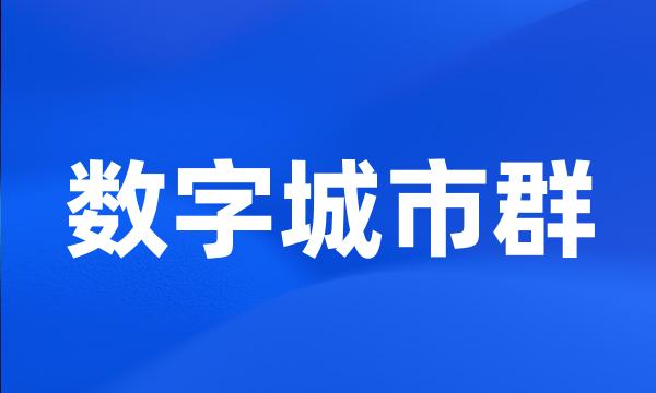 数字城市群