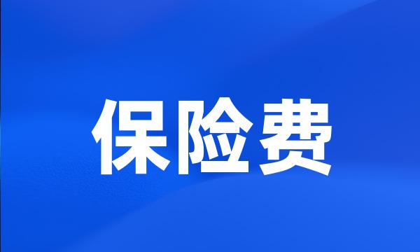保险费