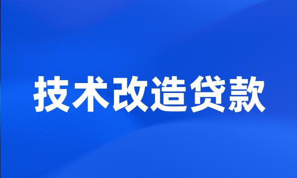 技术改造贷款