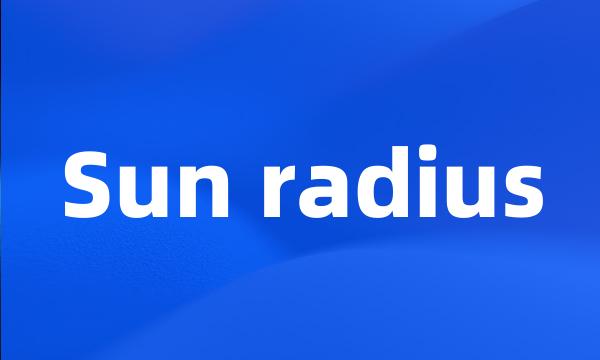 Sun radius