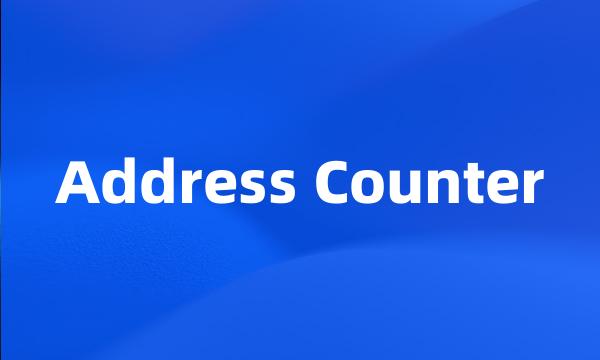 Address Counter