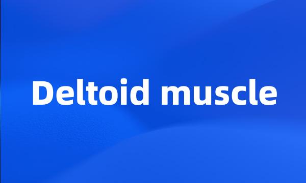 Deltoid muscle