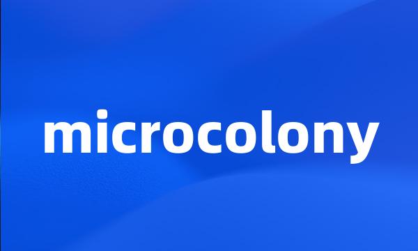 microcolony