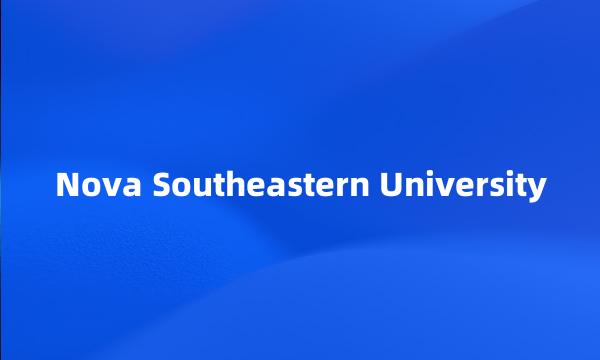 Nova Southeastern University