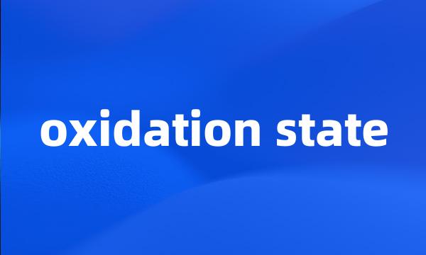 oxidation state