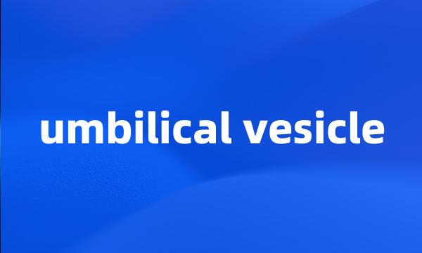 umbilical vesicle