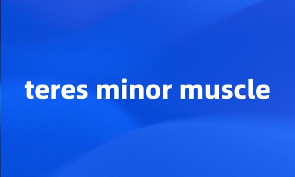 teres minor muscle