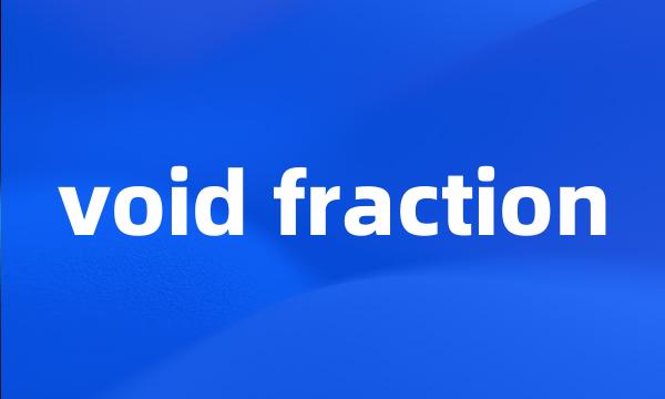 void fraction