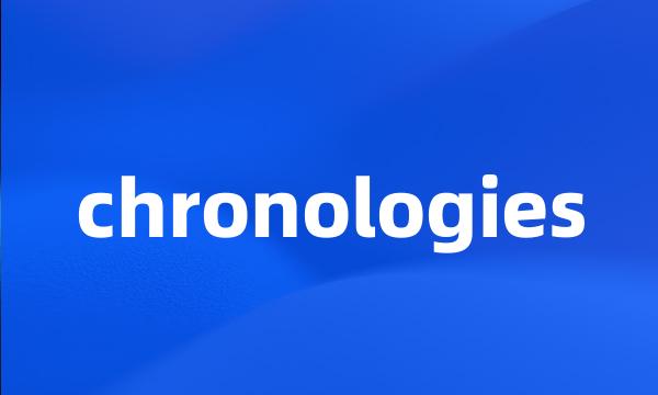 chronologies