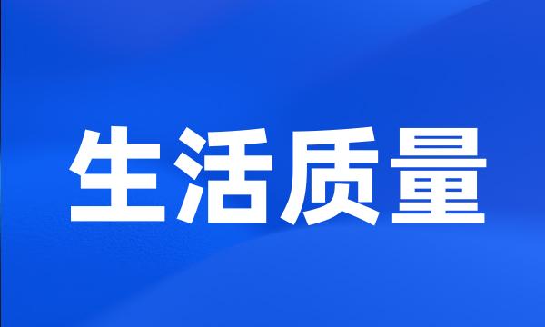 生活质量