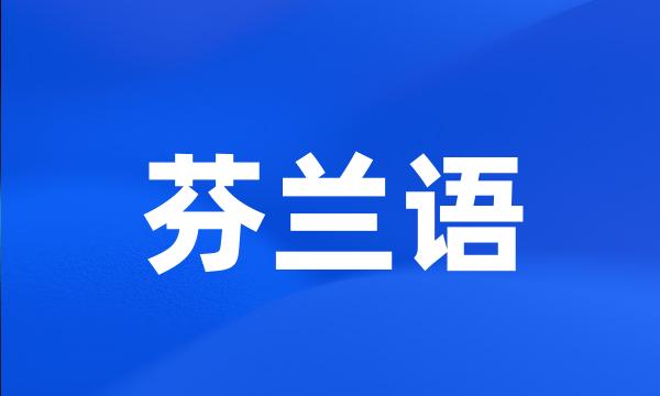 芬兰语