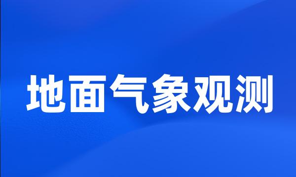 地面气象观测