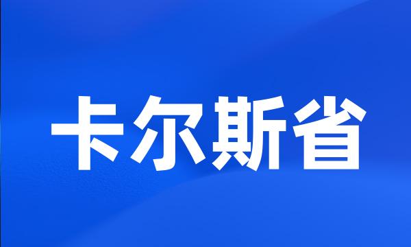 卡尔斯省