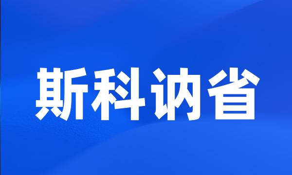 斯科讷省