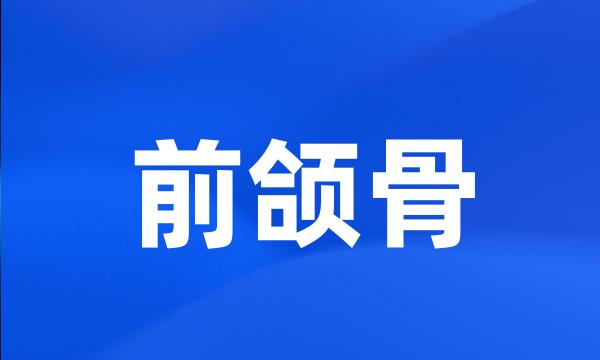前颌骨