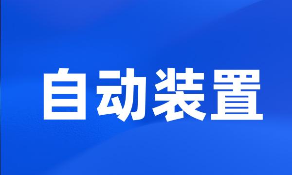 自动装置