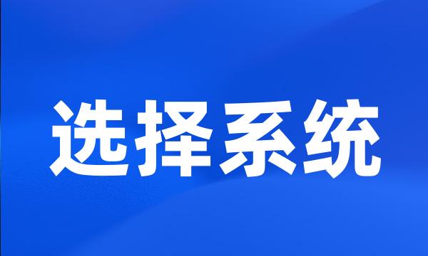 选择系统