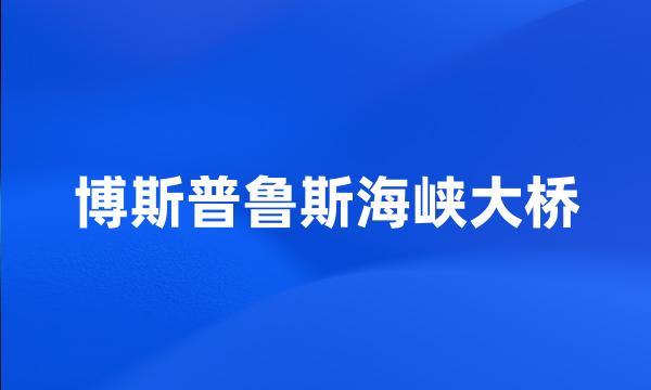 博斯普鲁斯海峡大桥