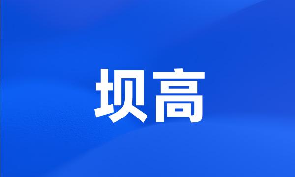 坝高