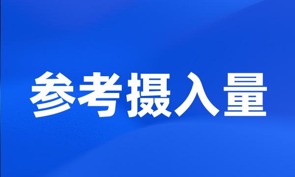 参考摄入量