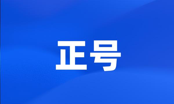 正号